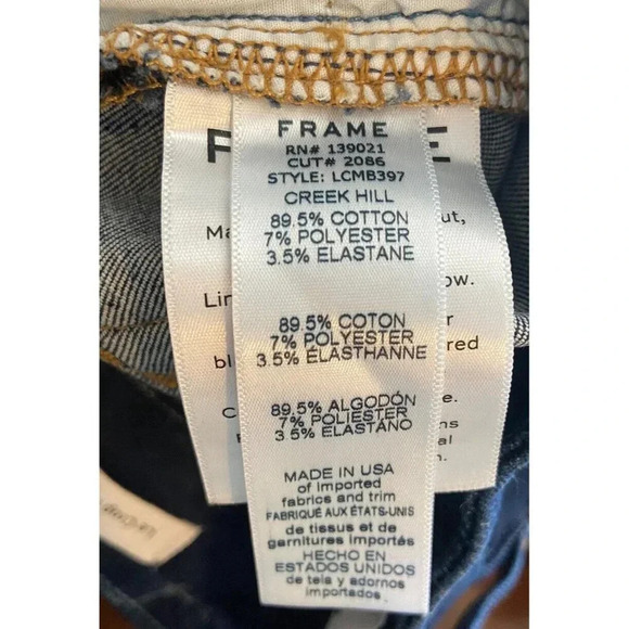 Frame Jeans Le Crop Mini Boot Dark Wash Size 24 - Picture 4 of 4